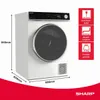 Sharp KD-NHA0S6GW1C-DE Wärmepumpentrockner, 10 kg, Produktbild-Vorschau 2