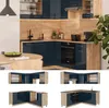 Eckküche Vicco Fame-Line Dunkelblau Hochglanz/Goldkraft Produktbild-Vorschau 6