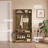 BEALIFE Flur-Garderobe FS29 mit 4 Haken, Bank & Schuhregal Produktbild-Vorschau 4