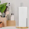 Relaxdays Küchenrollenhalter stehend, Bambus & Edelstahl, Produktbild-Vorschau 2