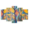 DEQORI Glasbilder 5-tlg 150x100 cm 'Exotisches Blättermeer' Produktbild-Vorschau 2