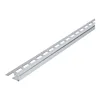 A single piece of metal trim with perforations along one edge, shown diagonally against a white background. Produktbild-Vorschau