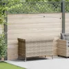 Hochwertig Gartentruhe mit Rollen Grau 110x55x73 cm Poly Produktbild-Vorschau 2