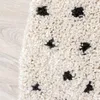 Dywan okrągły z długim włosiem - Grand Dots Kremowy/Czarny Podgląd zdjęcia produktu 3