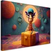 Leinwandbild Abstrakte Giraffe 100x70 Feeby Bunt bild für Produktbild-Vorschau 1