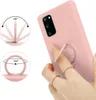 A pink phone case with a ring holder is shown with diagrams illustrating its functionality. Podgląd zdjęcia produktu