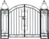 vidaXL Cancello decorativo da giardino in ferro battuto Anteprima dell’immagine prodotto 6