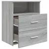 vidaXL Nachttisch Grau Sonoma 50x32x60 cm -  Nachttische Produktbild-Vorschau 12
