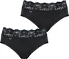 sloggi Damen Midislip 2-Pack Romance - BLACK - Größe 46 Produktbild-Vorschau 1