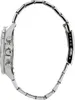 Side view of a silver watch with a metal band against a white background. Produktbild-Vorschau