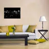 Wallario Poster - Weiße Konfetti-Herzen vor schwarzem Produktbild-Vorschau 2