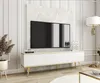 TV-SCHRANK BLUM ORO WEISS 175 MIT GOLDBEINEN – Moderner Produktbild-Vorschau 1