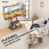 TVON Brauner TV-Ständer Rollbarer TV-Ständer, geeignet für Produktbild-Vorschau 7
