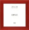 A red wooden picture frame with text and a logo inside. Voir les images du produit