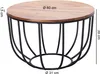 WOHNLING Tavolino MANORA 60x39x60 cm Legno massiccio di Anteprima dell’immagine prodotto 3