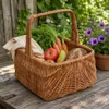 Panier en osier de style hollandais, tissé à la main avec Voir les images du produit 3