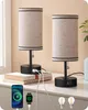 EDISHINE Nachttischlampen 2er-Set, mit USB-A- & Produktbild-Vorschau 2