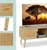 Relaxdays TV-Lowboard, ratanový design, televizní stolek Náhled obrázku produktu 7