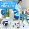TRESKO Tabouret à roulettes bleu avec dossier Tabouret de Voir les images du produit 6
