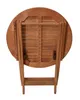 The back of a folded wooden bistro table. Produktbild-Vorschau