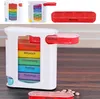Pillenbox 'Deluxe' 7 Tage Regenbogenfarben weiß Kunststoff Produktbild-Vorschau 4