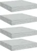 vidaXL Schweberegale 4 Stk. Betongrau 23x23,5x3,8 cm MDF Produktbild-Vorschau 1