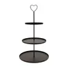 Etagere Paris schwarz 48x30 rund Metall 3 Schichten Produktbild-Vorschau 1