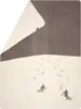A blanket with a skiing scene depicted on it. Produktbild-Vorschau