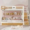 Etagenbett 90x200cm Kinderbett (Ohne Matratze) mit Treppe Produktbild-Vorschau 2
