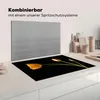 KitchenYeah© Herdabdeckplatte Gelbe Tulpen auf schwarzem Produktbild-Vorschau 3