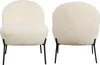 Fauteuil en tissu bouclette écru HELMI Voir les images du produit 4