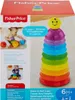 The image shows the packaging of a Fisher-Price Stack & Roll Cups toy, with a baby playing with the toy on the left side. Produktbild-Vorschau