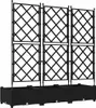 vidaXL Vasi da giardino, set da 3 pezzi, nero, 120 x 40 x Anteprima dell’immagine prodotto 7