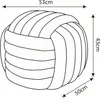 Geflochtener Samt-Pouf 53 cm NILO Staubbeige Produktbild-Vorschau 3