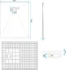 Technical drawings of a shower tray with dimensions. Náhled obrázku produktu