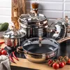 Klausberg Kochtopfset KB-7700 aus Edelstahl 12 Teile Produktbild-Vorschau 3
