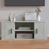 A TV stand with decorative items on top and inside. Náhľad obrázku produktu