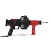 A black and red electric drain cleaning machine with a coiled metal snake extending from the front. Produktbild-Vorschau