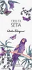 A perfume bottle with a decorative illustration of butterflies and a parrot. Produktbild-Vorschau