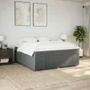 Boxspringbett mit Matratze Dunkelgrau 180x200 cm Stoff Produktbild-Vorschau 3