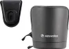 A black cup holder and a black attachment piece are shown against a white background. Produktbild-Vorschau