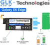 A collage image showing a phone battery, its packaging, and related information. Produktbild-Vorschau