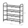 SONGMICS Schuhregal 4 Ablagen stapelbarer Schuh-Organizer Produktbild-Vorschau 5
