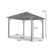Gartenpavillon 3x3 m Holzoptik, Stahldach Hardtop 4 Produktbild-Vorschau 3