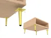 A product image showing furniture legs being attached to furniture pieces. Produktbild-Vorschau