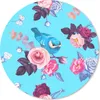 MuchoWow® Mauspad Mousepad Vogel - Blumen - Muster 20x20 cm Produktbild-Vorschau 1