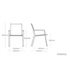 Kettler Stapelsessel Rasmus Alu silber/Sunbrella® flanelle Produktbild-Vorschau 2