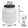 plasteo® 20 Liter Weithalsfass natur mit Deckel und Produktbild-Vorschau 2