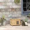 PawHut kattenhuis van hout, buitenkattenhuis, kattenhol met Productafbeelding-voorbeeld 2