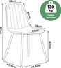 Set di 2 Sedie in velluto trapuntate LUMO Beige gambe nere Anteprima dell’immagine prodotto 3